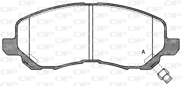 OPEN PARTS Комплект тормозных колодок, дисковый тормоз BPA0804.12